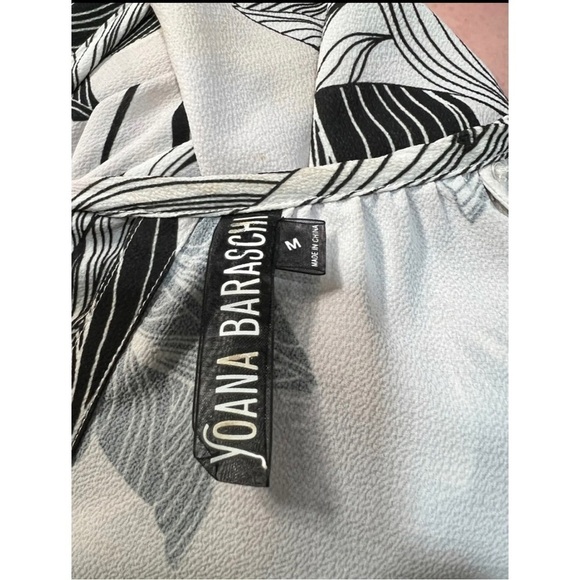 Yoana Baraschi Sz M Womens Tropical Print Tunic Top Hawaiian Peasant Blous - Picture 12 of 15